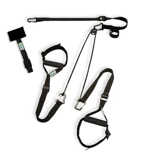 eaglefit Premium Sling-Trainer „Flex“ – Komplettsystem für effektives Training zu Hause - Vielseitiges Sling-Trainer Komplettsystem für Muskelaufbau und effektives Training. Inkl. Zubehör für einfache Befestigung an Wänden, Decken oder Türen.
