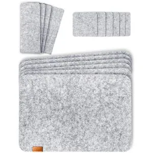 Miqio Platzset abwischbar, grau, Filz, 18tlg in grau von Miqio