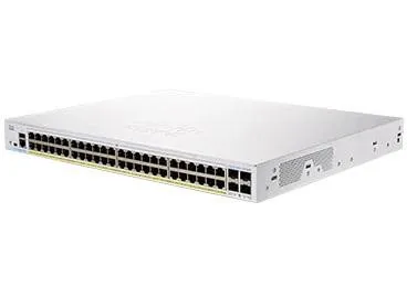 Cisco CBS250-48P-4X-EU Switch - 48-Port L3 Smart Switch - Netzwerk-Switch mit 48 Anschlüssen, PoE+ Unterstützung und hoher Verfügbarkeit, ideal für anspruchsvolle Unternehmensnetzwerke.