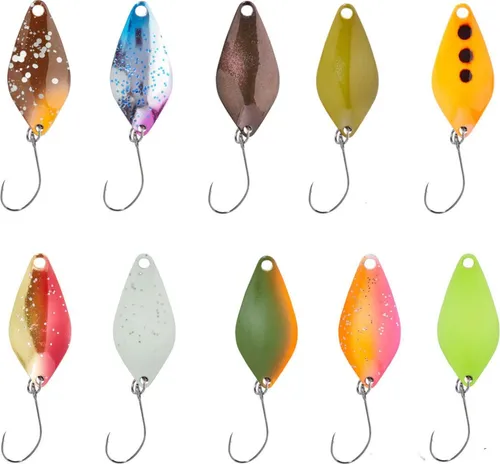 Balzer Spoon Chicco 2cm 0,8g - Forellenspoon, Farbe:Grün-Orange