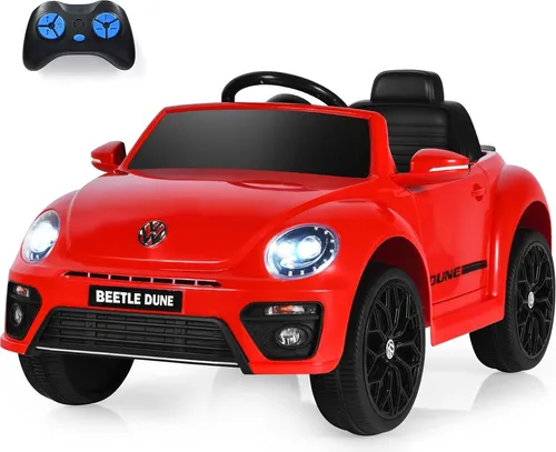 GOPLUS Kinder Elektroauto mit 2,4 G Fernbedienung – 12V Kinderfahrzeug für 3-8 Jahre (Rot)