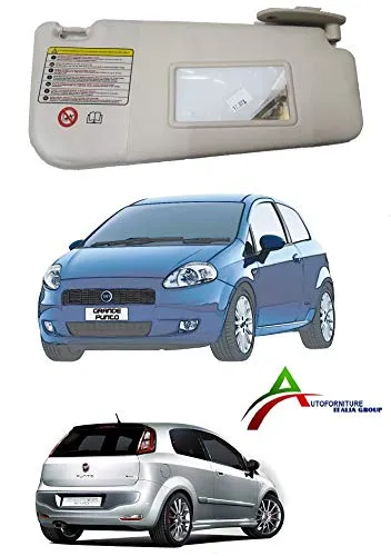 RICAMBIITALIA2017 Sonnenblende rechts Beifahrerseite, minimalistisch, Fahrzeuginnerer Sonnenschutz, für Auto, Fiat Grande Punto 2005-2009