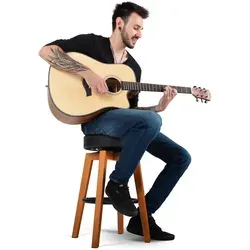 Classic Cantabile Pub-Hocker Gitarrenhocker Naturfarben