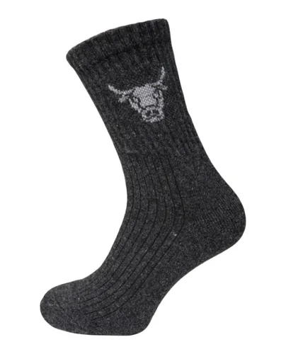 HomeOfSocks Wollsocke Yak Crew anthrazitgrau von HomeOfSocks