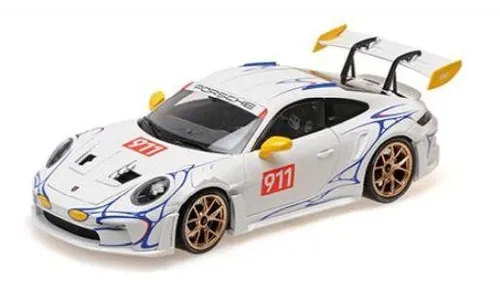 Minichamps 1:18 PORSCHE 911 (992) GT3RS – 2023 – WHITE/YELLOW DECOR