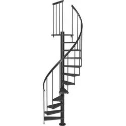 Dolle Spindeltreppe Calgary Anthrazit 244,8-280,8cm