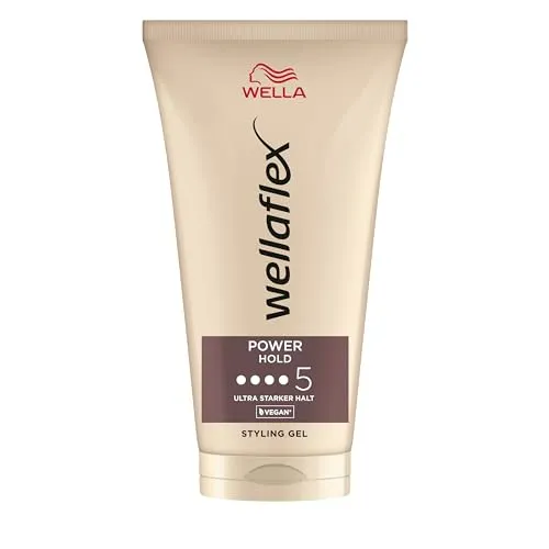 Produktbild Wellaflex Power Hold Haargel für Frauen | Bis zu 24 Std. anhaltender ultra starker Halt | Sanft zur Kopfhaut, dermatologisch getestet | Vegane Formel | Frei von Silikonen | Haltegrad 5 | 150ml