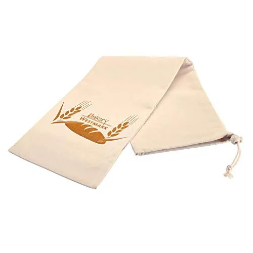 Westmark Baguettebeutel/ Aufbewahrungsbeutel, Mit Kordelzug, Baumwolle, Naturweiß, 32112270