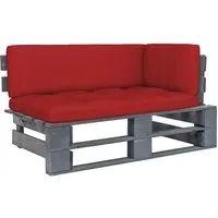 Produktbild vidaXL Outdoor-Ecksofa Paletten Kiefernholz Grau