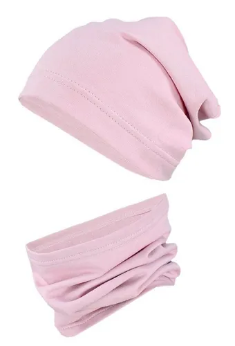TupTam Beanie TupTam Kinder Beanie Mütze Schlauchschal Set Übergangszeit (0-St)