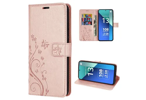 betterfon Handyhülle Handytasche für Xiaomi Redmi Note 13 4G Klapphülle, Bookstyle-Hülle: Magnetverschluss 3 Kartenfächer & Standfunktion