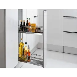 Küchenunterschrank-Frontauszug Classic, 90° rechts, silber