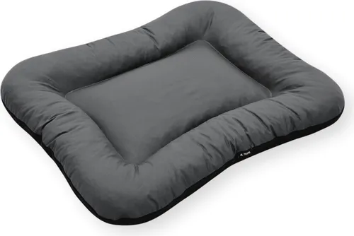 4L Textil KLEO Hundebett mittelgrosse Hunde waschbar Hundekissen mittelgrosse Hunde Hundematte Hundematratze Hundekissen abwaschbar (110x90 cm, Graphit (Mit Reißverschluss)