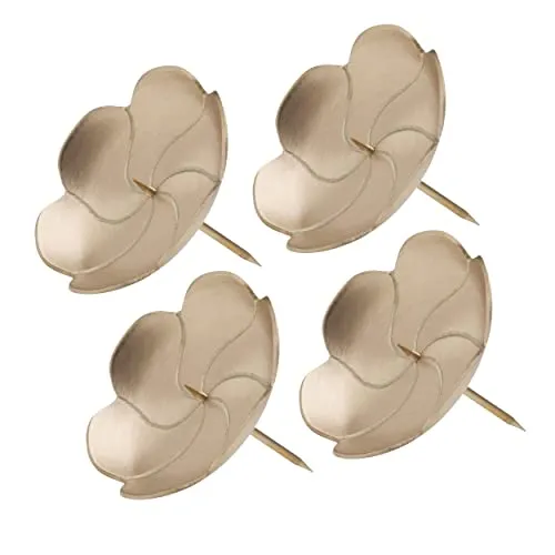 NKlaus 4X Adventskranz Kerzenteller Ø10cm - Lotos Messing Gold - Nussknacker - Eleganter Kerzenteller aus matt goldfarbenem Messing im Lotus-Design, ideal zur stilvollen Dekoration und Stabilisierung Ihrer Adventskerzen.