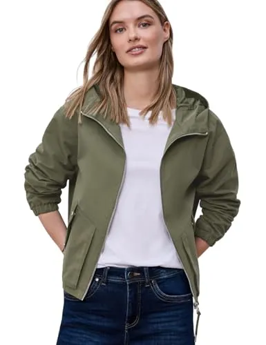 Street One Damen Kurze Jacke mit Kapuze - Lässige Baumwollmix-Jacke mit Reißverschluss, ideal für den Alltag und vielseitig kombinierbar.