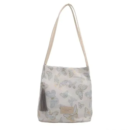 CCAIPU Cord Tasche Damen Tote Bag, Mode Umhängetasche Handtasche Beutel Lässige Stofftasche für Alltag, Büro, Schulausflug und Einkauf