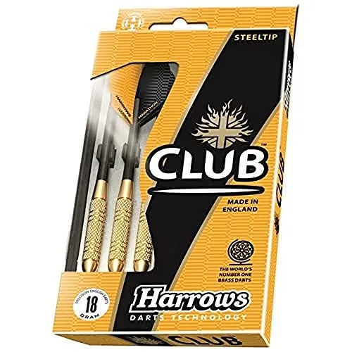 Harrows Unisex Club Brass Dartpfeile Gold 28g