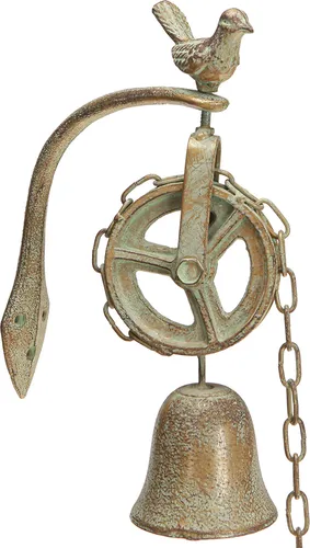 Antike Wandglocke Metall Deko Vintage Hängend Patina - Sonstige Dekoration, verleiht Ihrem Raum einen nostalgischen Charme mit einzigartiger Patina und vintage Flair.