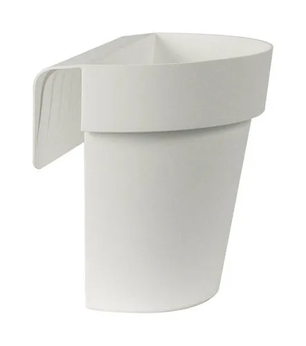 Euro3Plast Up Hängetopf mit Wasserspeicher 25 cm in Weiß Geländertopf Blumentopf