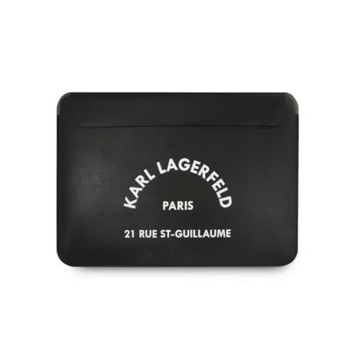 Karl Lagerfeld Hülse KLCS133RSGSFBK 13 - Elegante Laptoptasche - Handtaschen aus hochwertigem Saffiano-Leder, kratzfest und ideal für 13-Zoll-Laptops. Stilvolles Design kombiniert mit hervorragendem Schutz für Ihr Gerät.