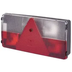 HELLA 2VB 341 032-121 Heckleuchte - Rück- & Bremsleuchte für Anhänger, mit 5 Funktionen und robustem Kunststoffgehäuse, ideal für sicheres Fahren bei Nacht.