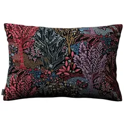 Dekoria Kissenhülle Floral Schwarz 47x28 cm - Elegante Kissenhülle aus Jacquard mit verdecktem Reißverschluss. Ideal für eine gemütliche Atmosphäre und erhöht den Sitzkomfort in jedem Raum.