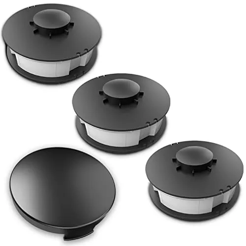 FixedbyU Fadenspule Ersatzspule Set 3 Spulen + 1 Spulenabdeckung passend für ALDI Gardenline Elektro-Rasentrimmer GLR 450 451 452 453 454 455 456 457 458 459 450