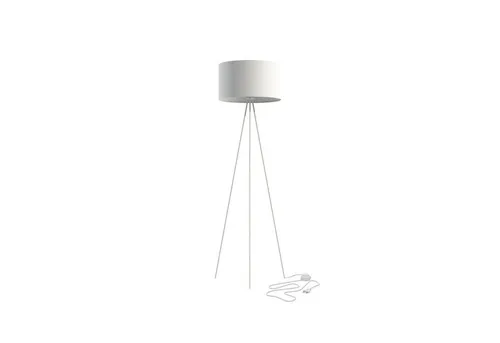 Moderne Stehlampe Dreibein E27 156 cm in Weiß - Elegante Stehleuchte aus Stoff und Metall, ideal für Wohnzimmer, Schlafzimmer und mehr. Mit E27 Fassung für individuelle Lichtgestaltung.