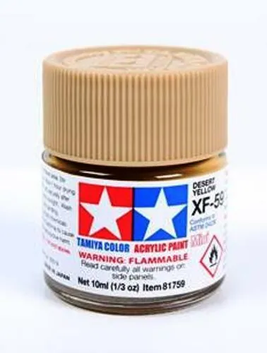 Tamiya 81759 - Acryl Modell Farbe XF-59 Wüste Gelb 10ml Glas - T48 Post