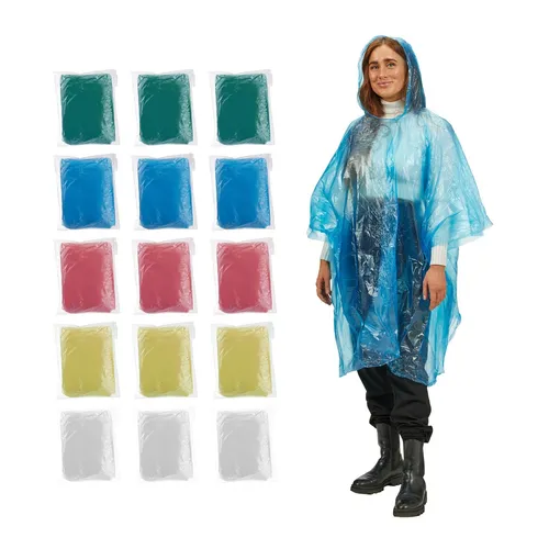 Regenponcho einweg Notfall Poncho Festival Regenjacke transparent leicht