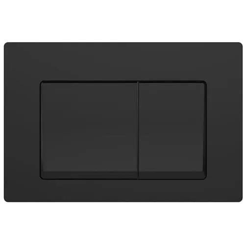 AquaUno FLOW BLACK Betätigungsplatte für WC, Drückerplatte kompatibel mit Geberit Sigma, matt schwarz, 24,5 x 16,5 cm, 400 g, ABS Spültaste 2-Mengen-Spülung