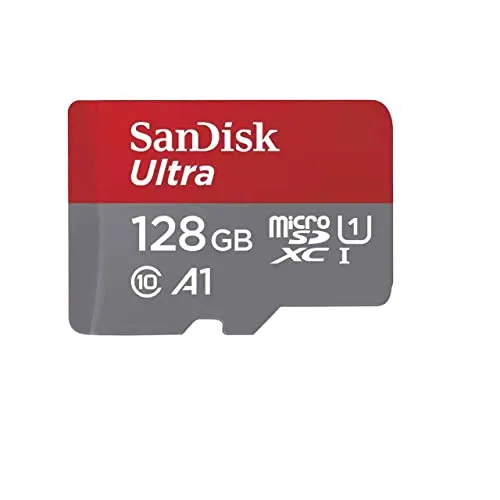 SanDisk Ultra 128 GB microSDXC UHS-I-Karte für Chromebook mit SD-Adapter (Für Smartphones und Tablets, A1, Class 10, U1, Full HD-Videos, bis zu 140 MB/s Lesegeschwindigkeit) 10 Jahre Garantie