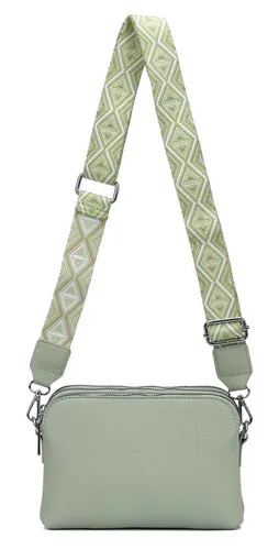 ITALYSHOP24 Schultertasche Damen Tasche Bodybag Umhängetasche Crossbody Brusttasche Handtasche, Crossover Muster Taschengurt Smartphone Geldtasche Abend Handy Clutch