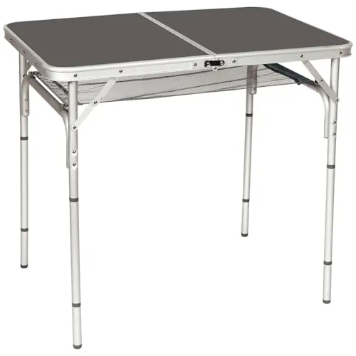 BO-CAMP Alu Klapptisch - vielseitiger Campingtisch mit 4 Höhen - Camping-Möbel mit hochwertigem Aluminium, faltbar und kompakt für den Transport, ideal für jedes Outdoor-Abenteuer.
