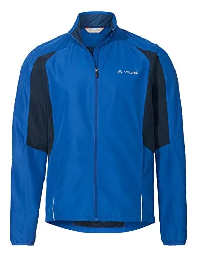 VAUDE Herren Mens Dundee Classic Zo Jacket, Signal Blue, L EU - Funktionsjacke für Radfahrer, abnehmbare Ärmel und kompakt verstaubar. Klimaneutral produziert und ideal für umweltbewusste Outdoor-Aktivitäten.