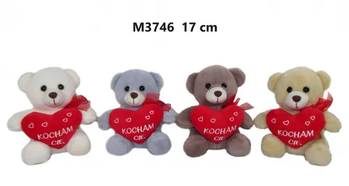 PLUSZAK WALENT MIS 17CM SIEDZACY Z SERCEM MIX SA SUN-DAY 5904073166678