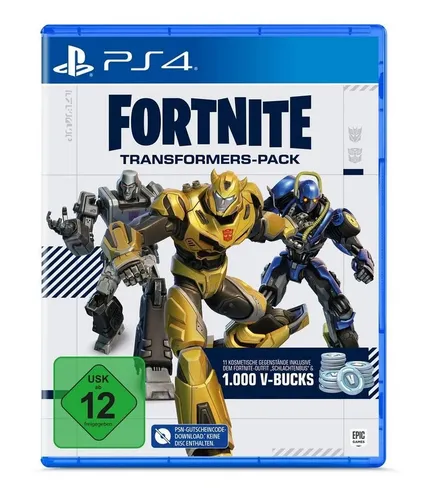 Fortnite - Transformers Pack - PS4 - DLC für Fortnite mit exklusiven Inhalten, ideal für Fans der Spielreihe. Erlebe aufregende Abenteuer mit dem Transformers-Thema auf deiner PlayStation 4!