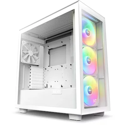 NZXT H7 Elite 2023 - ATX Mid-Tower Gaming PC-Gehäuse mit RGB-Beleuchtung - PC-Gehäuse mit Tempered Glass, USB-C Port und 3 vorinstallierten RGB-Lüftern für individuelle Beleuchtung. Ideal für leistungsstarke Wasserkühlung und optimales Kabelmanagement.