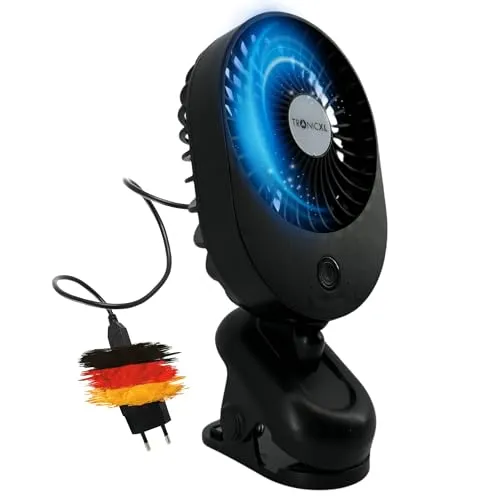 TronicXL Klemmventilator mit USB-Anschluss in schwarz von TronicXL