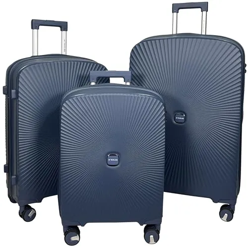 MY TRAVEL BAG Hartschalen-Koffer Trolley Tasche – 3er Set in Blau - Robuste Hartschale aus unzerstörbarem Polypropylen für maximalen Schutz, 360°-Doppelrollen für müheloses Manövrieren und integriertes TSA-Sicherheits-Zahlenschloss für sorgenfreies Reisen.