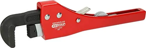 KS Tools 111.3540 Einhand-Ratschen-Rohrzange - Rohrzangen für präzises Arbeiten, stufenlos verstellbar mit Schnellspannmechanik und leichtem Aluminiumgriff für optimale Handhabung.
