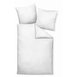 Janine Seersucker-Bettwäsche 155x200 cm, Weiß in weiß von Janine