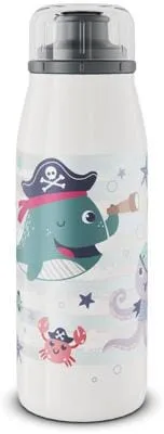 alfi Isolier-Trinkflasche KIDS ISO BOTTLE 0,35 l brave pirates - Isolier-Trinkflasche für Kinder, doppelwandiger Edelstahl, hält Getränke lange warm oder kalt, ideal für Abenteuer und Ausflüge.