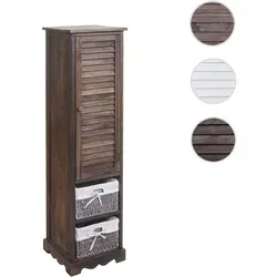 Badezimmerkommode HWC-H20, Shabby-Look, 120x27x29cm - Bad-Kommoden mit ansprechender Optik im Shabby-Look, bietet viel Stauraum für Handtücher und Utensilien, komplett montiert geliefert.