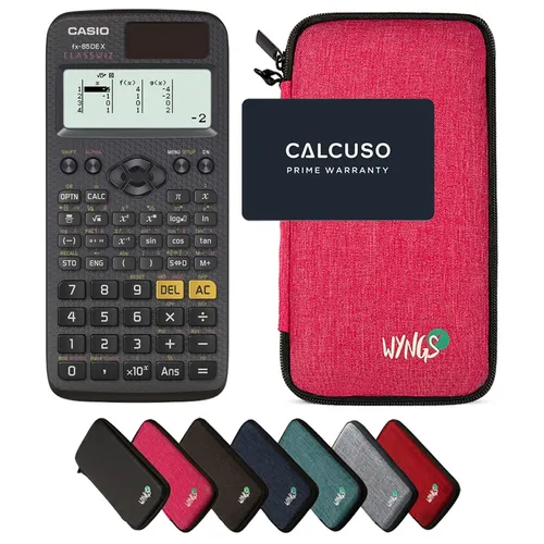 CASIO fx-85DE X ClassWiz mit WYNGS Schutztasche Pink von CASIO