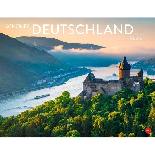 Heye Monats-Wandkalender Schönes Deutschland 2026 - Kalender mit 12 atemberaubenden Landschaftsbildern Deutschlands, 44 x 34 cm, ideal als Geschenk für Naturliebhaber und Reisefreunde.