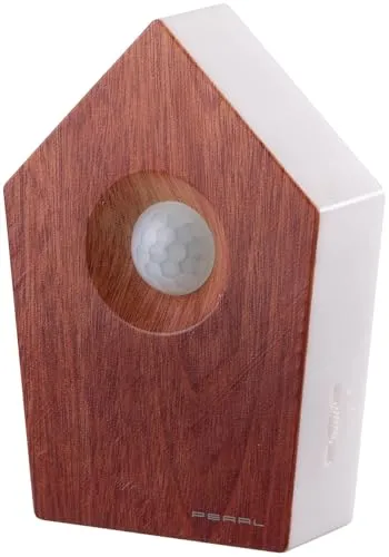 PEARL Vogelgesangbox mit Bewegungssensor – 120 s Spielzeit in Teak-Holz-Optik