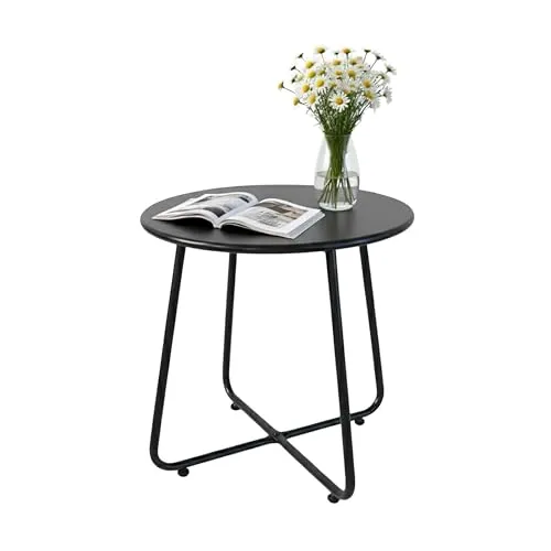 Relaxdays Beistelltisch für Garten und Balkon