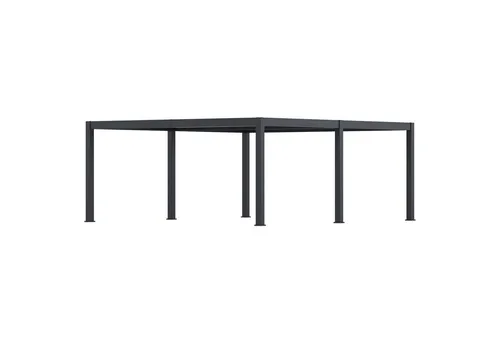 Weide Doppelcarport Autoüberdachung Carport Garage Pergola Aluminium 6 x 5,3 M anthrazit, BxT: 530x600 cm, 255 cm Einfahrtshöhe