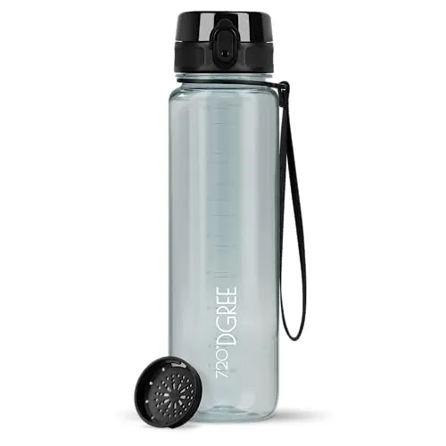 720°DGREE Trinkflasche 1l “uberBottle“ crystalClear +Sieb von 720°DGREE